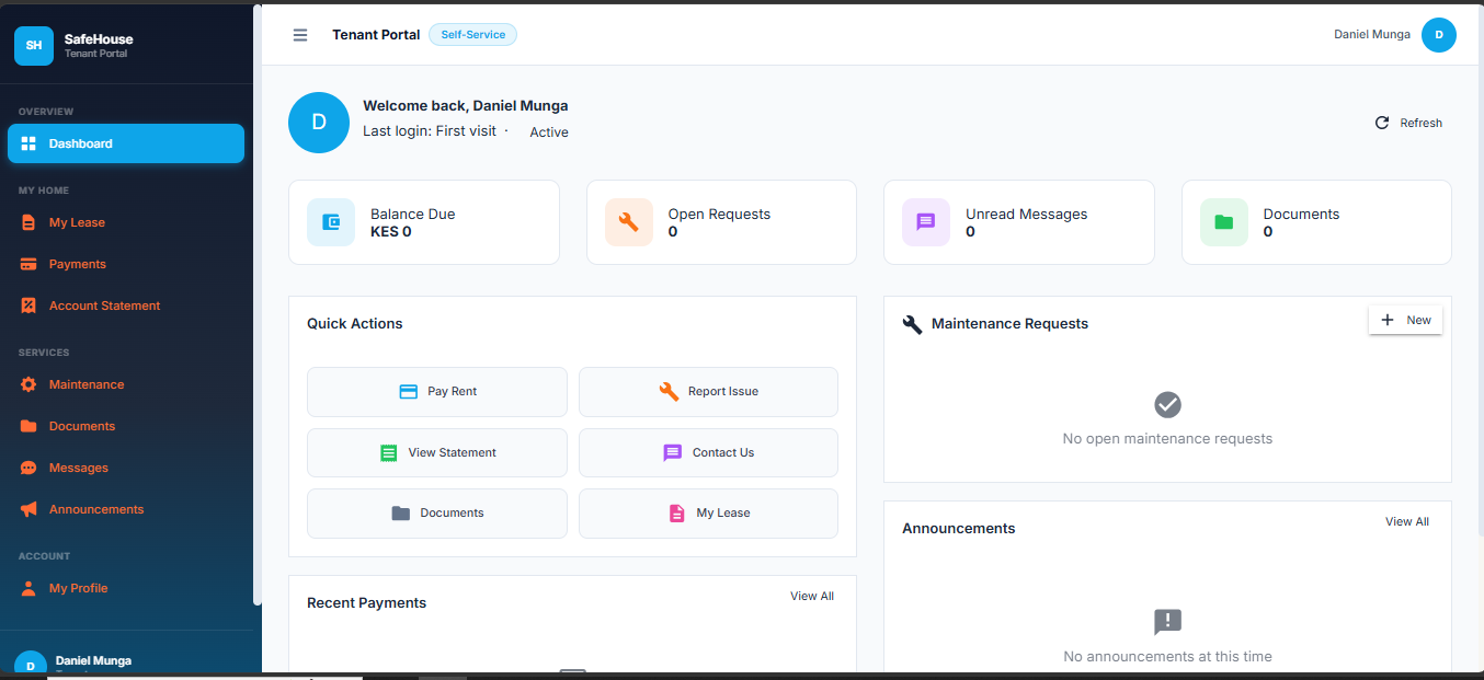 SafePortal Tenants Portal